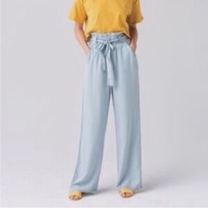 Cloth & Stone Light Blue Women's Wide-Leg Pants